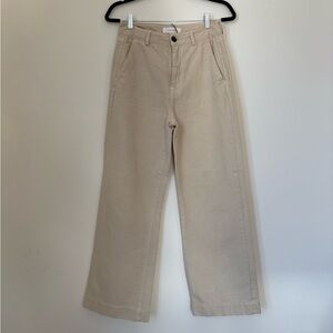 Pomandère Beige Wide-Leg Pants - Size 6